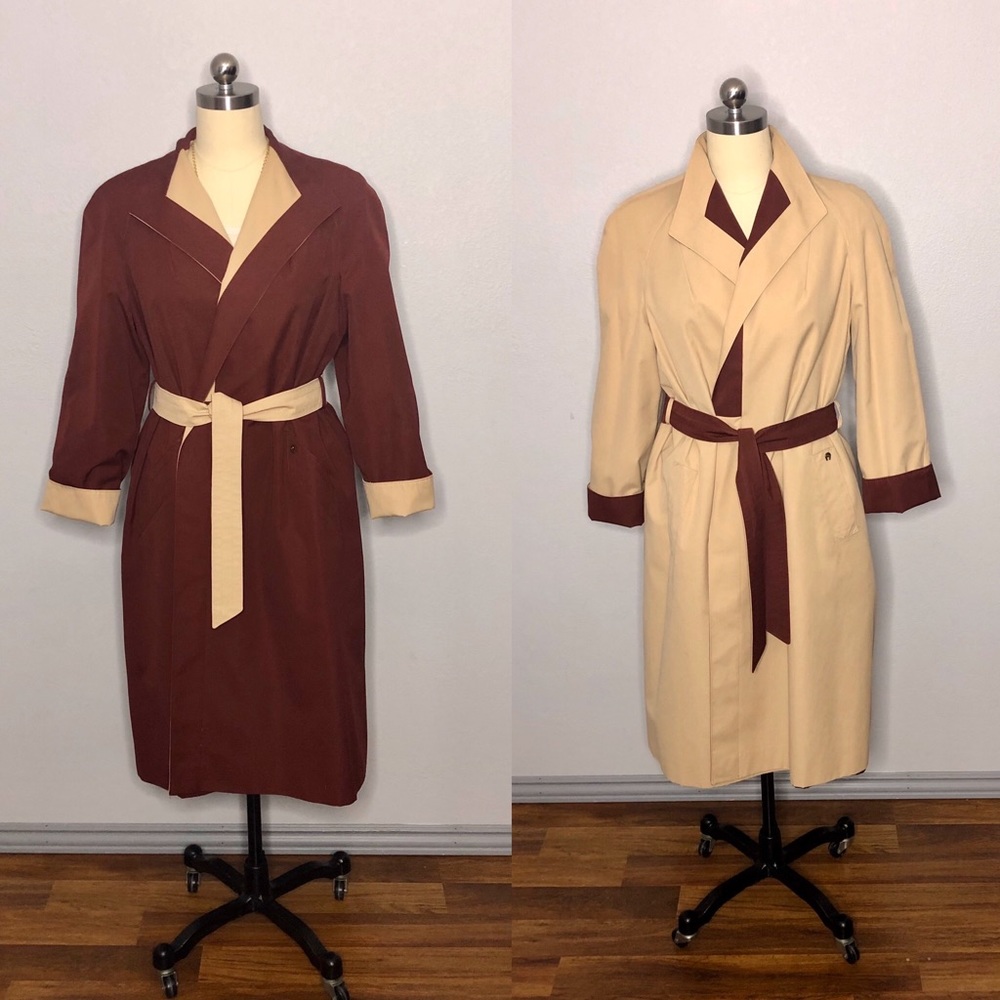 Etienne Aigner Vintage Reversible Trench Coat